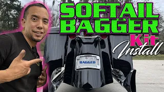 Softail Bagger Conversion Kit Install BadDadcustommotorcycle for 2017 and older Softails