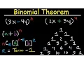 Binomial Theorem Expansion Pascal s Triangle Finding Terms Coefficients Combinations Algebra 2