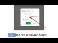 Google Sheets Basics Adjusting column width and row height