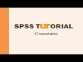 SPSS Tutorial Crosstabs
