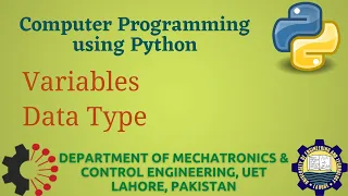 Python Programming Basics to Advanced Variables and Data Types Lab 02 P-1