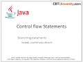Java - Control statements