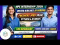 HPE Internship 2026 United Airlines AI Hiring Freshers Jobs 2026 Python AI Roles