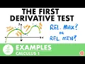First Derivative Test Examples Calculus - JK Math