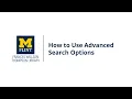 How to Use Advanced Search Options 2024