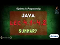 JAVA l Week-4 l 4 1 end 4 2 Summary l Aman