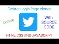 Twitter login page cloned with html css and javascript original features cloned DARK ROSE