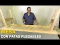 Lagu MESA CON PATAS PLEGABLES DE MADERA PARA 10 PERSONAS PASO A PASO FÁCIL - TUTORIAL DE CARPINTERÍA
