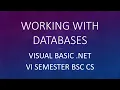 02 Connecting Your Visual Basic NET Console Application to Database and Retrieving Data