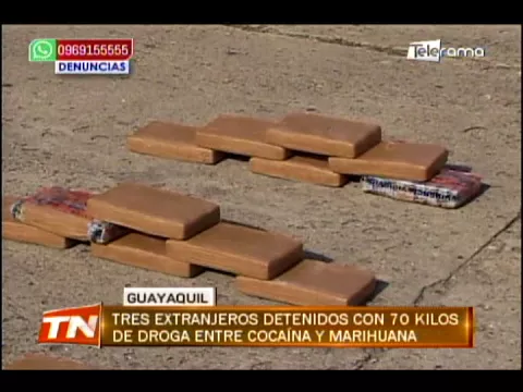 Tres extranjeros detenidos con 70 kilos de droga entre cocaína y marihuana