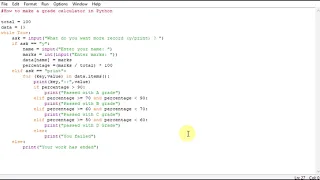 How to make a grade calculator in Python