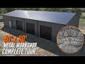 40x80 Metal Workshop Complete Tour Texas Metal Buildings WolfSteel Building