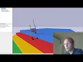 PyBullet Robot with four wheeled legs climbing stairs code