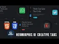 Tabs using html css and jquery Tabs project Neumorphism UI