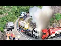 Download Lagu ASLI BUKAN KALENG-KALENG..Sopir Truk Buktikan Skill, Mobil Pick Up L300 Over Load Terguling\u0026Jumping