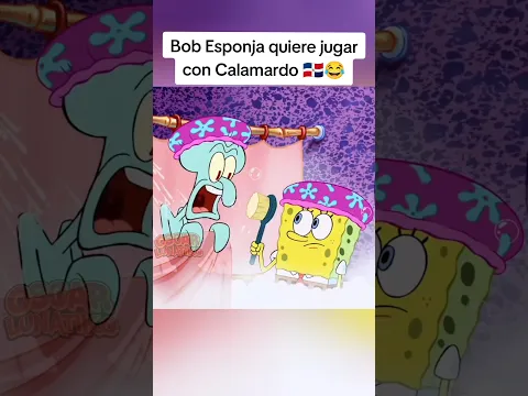 Bob Esponja quiere jugar free fire con Calamardo