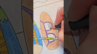 Coloring book page to press on nails