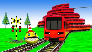 【踏切アニメ】あぶない電車 TRAIN 2026 Climping Pynamid | Railroad Crossing Animation #train #1million