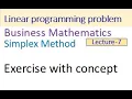 LPP SIMPLEX METHOD Maximization Problem Business math class 12 math concept Teacher copy