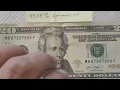 2004 20 Bill Fancy Serial Number and Serial Number bleed through on the reverse