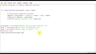 Python program to compute compound interest