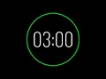 3 Minute Countdown Timer - Minimal Circular Design