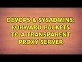 DevOps SysAdmins Forward packets to a transparent proxy server