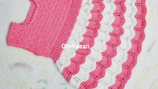 قناة OmYazan Triku Crochet تريكو فستان الامورة للعيد بغرزة الزيكزاك مع أجور الجزء الاول 