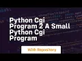 Python cgi program 2 a small python cgi program