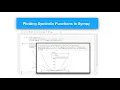 Plotting symbolic functions in Sympy