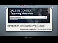 Introduction to using Opposing Viewpoints a library database