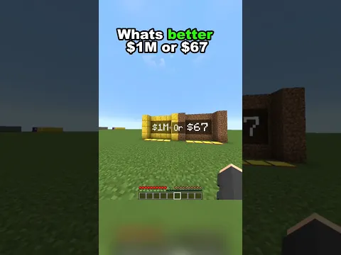 $1 Million vs $67 in Minecraft