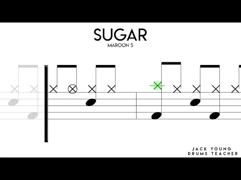 Download MP3 Sugar - Maroon 5 - Drums Notation 🎵