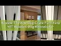Review TTVIEW Dog Crate Furniture 47 Wooden Dog Kennels for Dogs Indoor with a Removable Divider fo