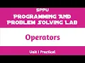 Operators Unit I Practical Programming and Problem Solving Lab PPS FE SPPU