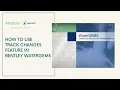 How to use Track Changes Feature in Bentley WaterGEMS