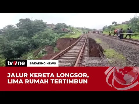 Jalur Kereta di Bogor Longsor, 2 Orang Tewas 4 Dalam Pencarian