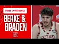 Nebraska MBB Berke Buyuktuncel \u0026 Braden Frager meet with media after 78-55 win over UND | GBR