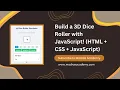 Build a 3D Dice Roller App with JavaScript Full Beginner Project Tutorial