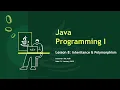 Java Programming I Lesson 8 Inheritance Polymorphism