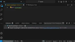 Import module could not be resolved from source reportMissingModuleSource
