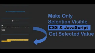 How to get selected text value making only selection visible - CSS JavaScript