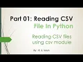 Part 01 Reading CSV File using CSV module