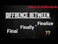 final finally and finalize Explained Java Interview Questions 2024 Important