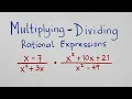 Multiplying and Dividing Rational Algebraic Expressions