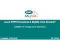 PHP Procedural MySQLi Lesson 13 Assignment Operators