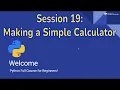 Python for Beginners Making a Simple Calculator