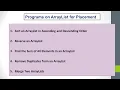 ArrayList Exercise for Placement