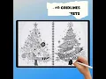 Christmas Tree Zentangle Patterns Holiday Doodle Art Printables