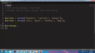 PHP array merge Function